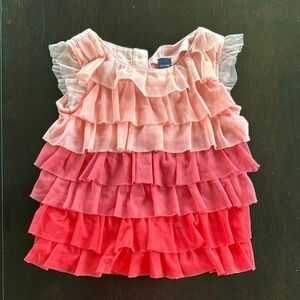 GAP Pink Ruffle Toddler Dress